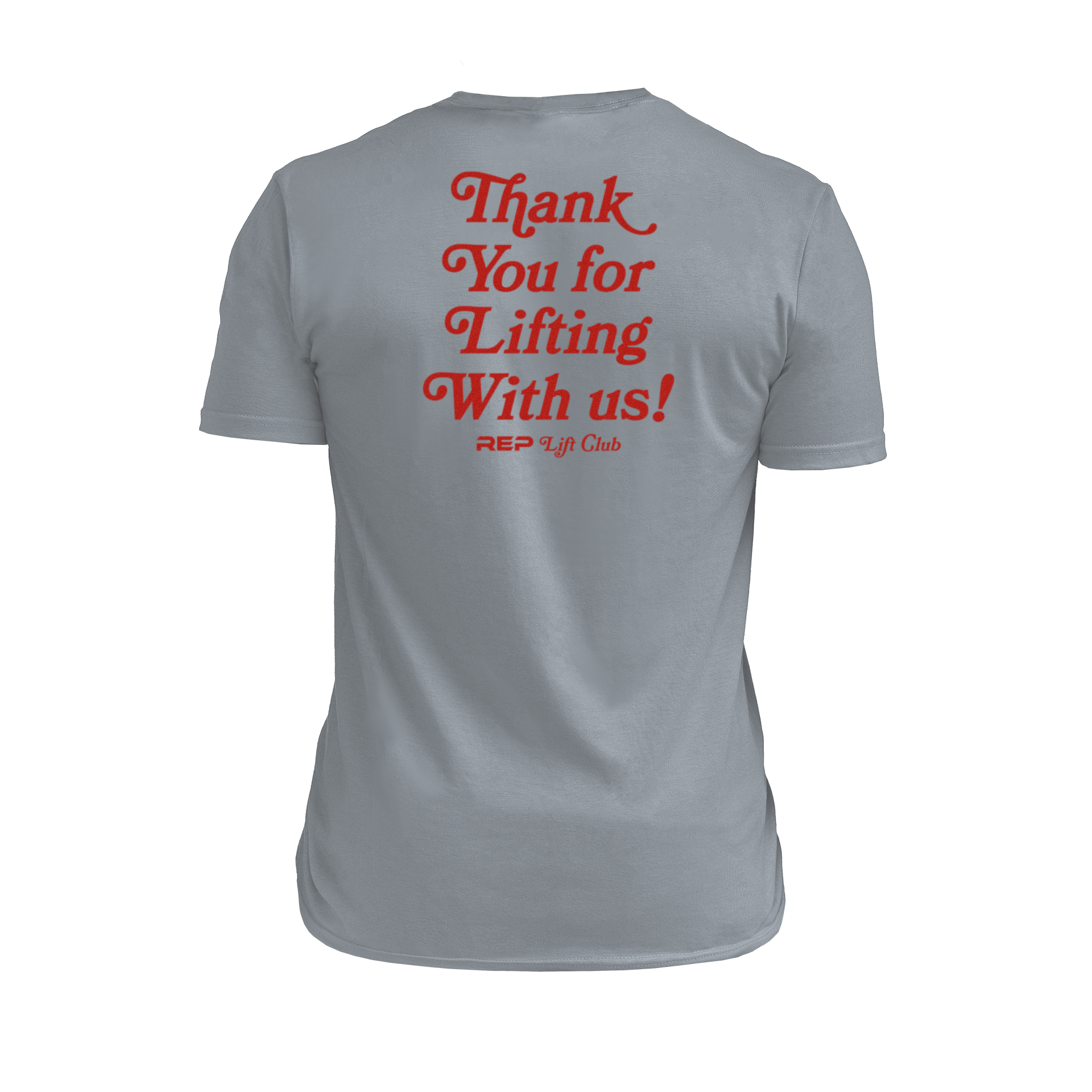 Lift Club Tri-Blend Crew T-Shirt - Heather Flint/Red / X-Small